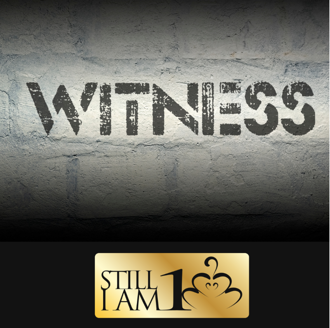 image with the word "witness" stencilled on a brick wall